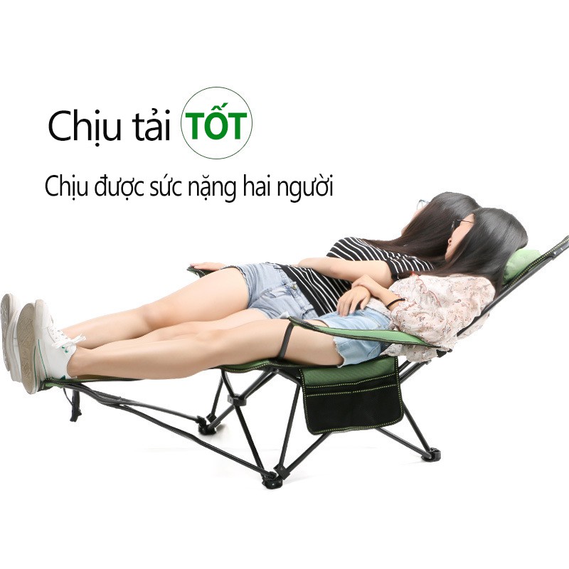 SP107 Ghế xếp câu cá ngoài trời ngồi nằm di động có thể gấp du lịch tiện lợi dùng ở nhiều nơi nhỏ gọn dễ xách theo người