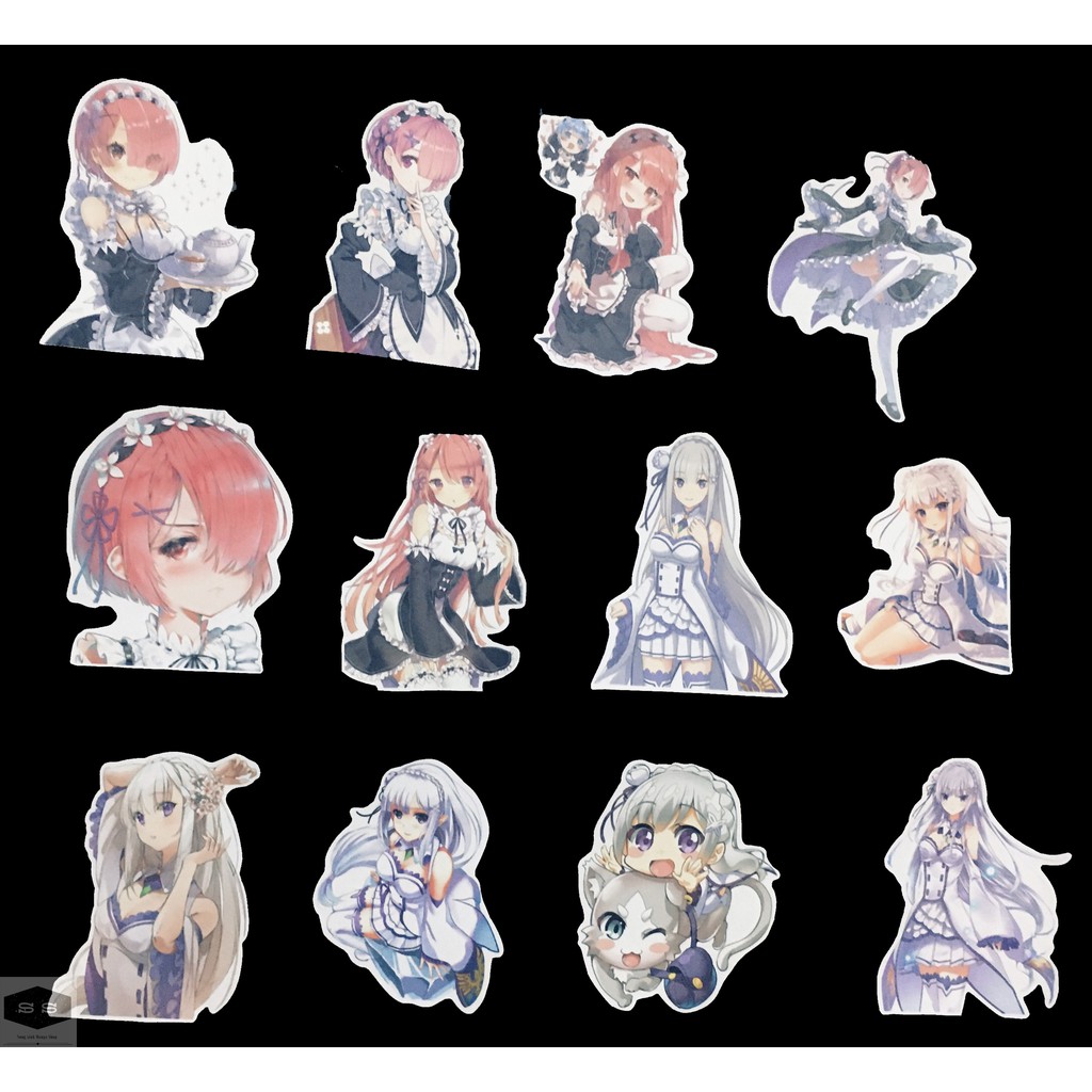 Bộ hình dán - sticker anime Re:Zero − Bắt đầu lại ở thế giới khác