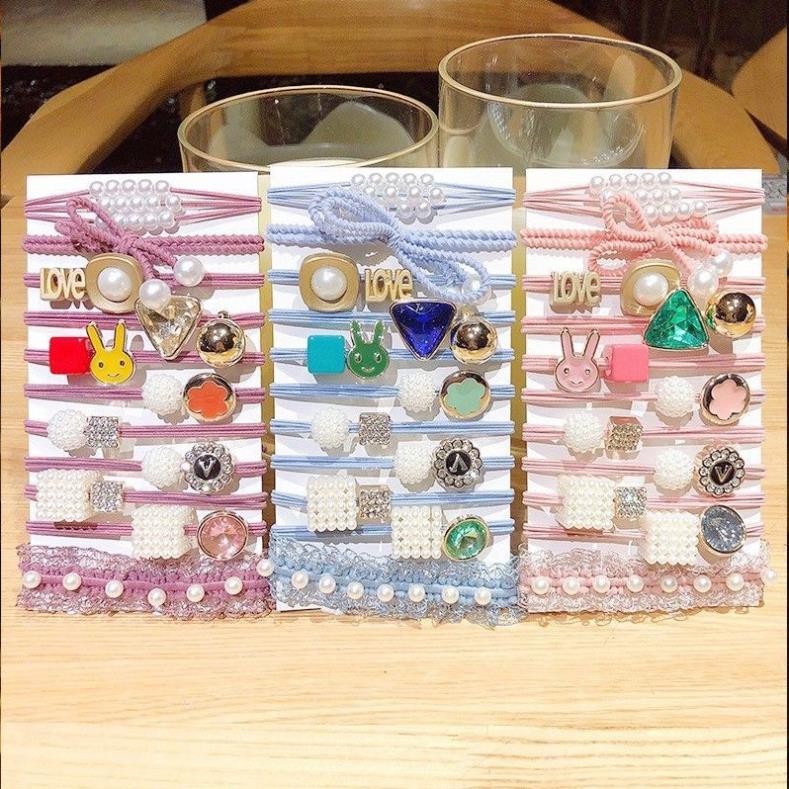 Set 11 Dây Buộc Tóc Nhiều Mẫu Kute Cho Bạn Nữ./