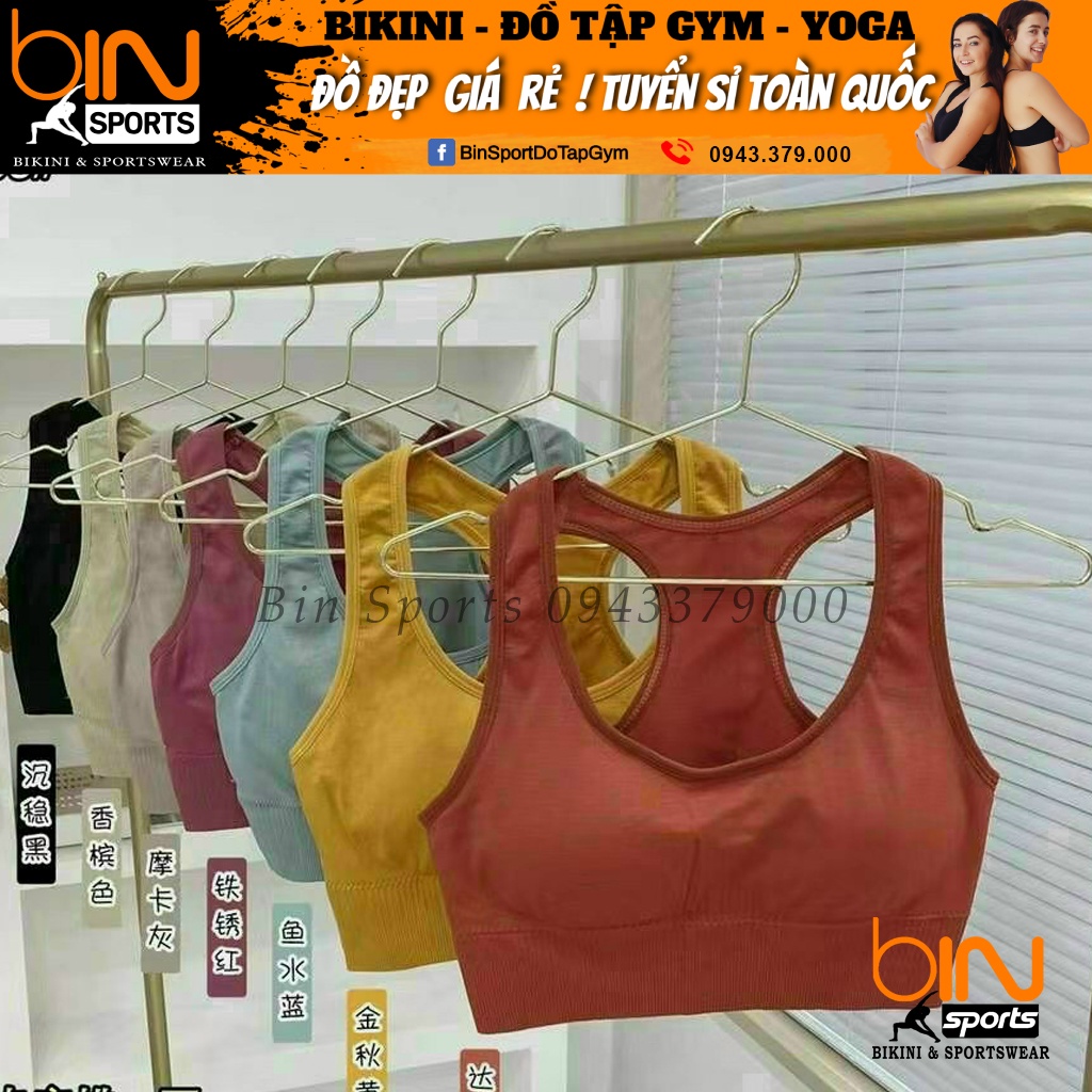 Áo tập gym yoga thể thao nữ dệt kim freesize Bin Sports A168