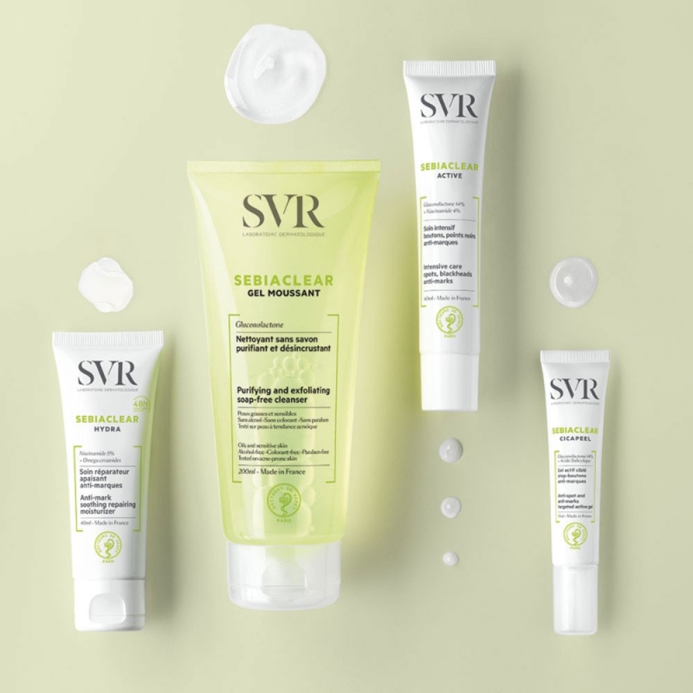 Sữa Rửa Mặt SVR SEBIACLEAR Gel Moussant Làm Sạch Loại Bỏ Tế Bào Chết Không Chứa Xà Phòng