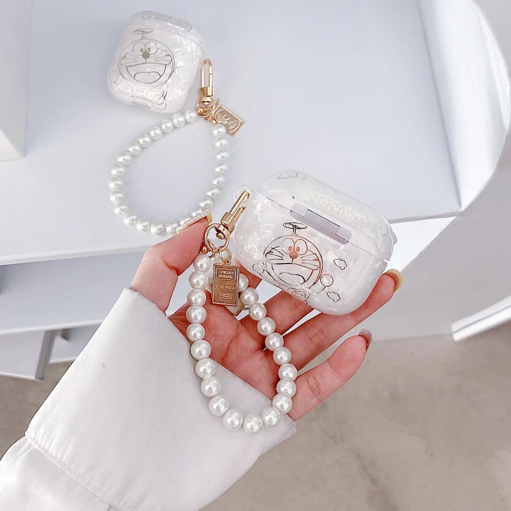 Vỏ bảo vệ hộp sạc tai nghe bluetooth bằng TPU mềm họa tiết chú mèo máy cho AIRPODS 1/2 PRO