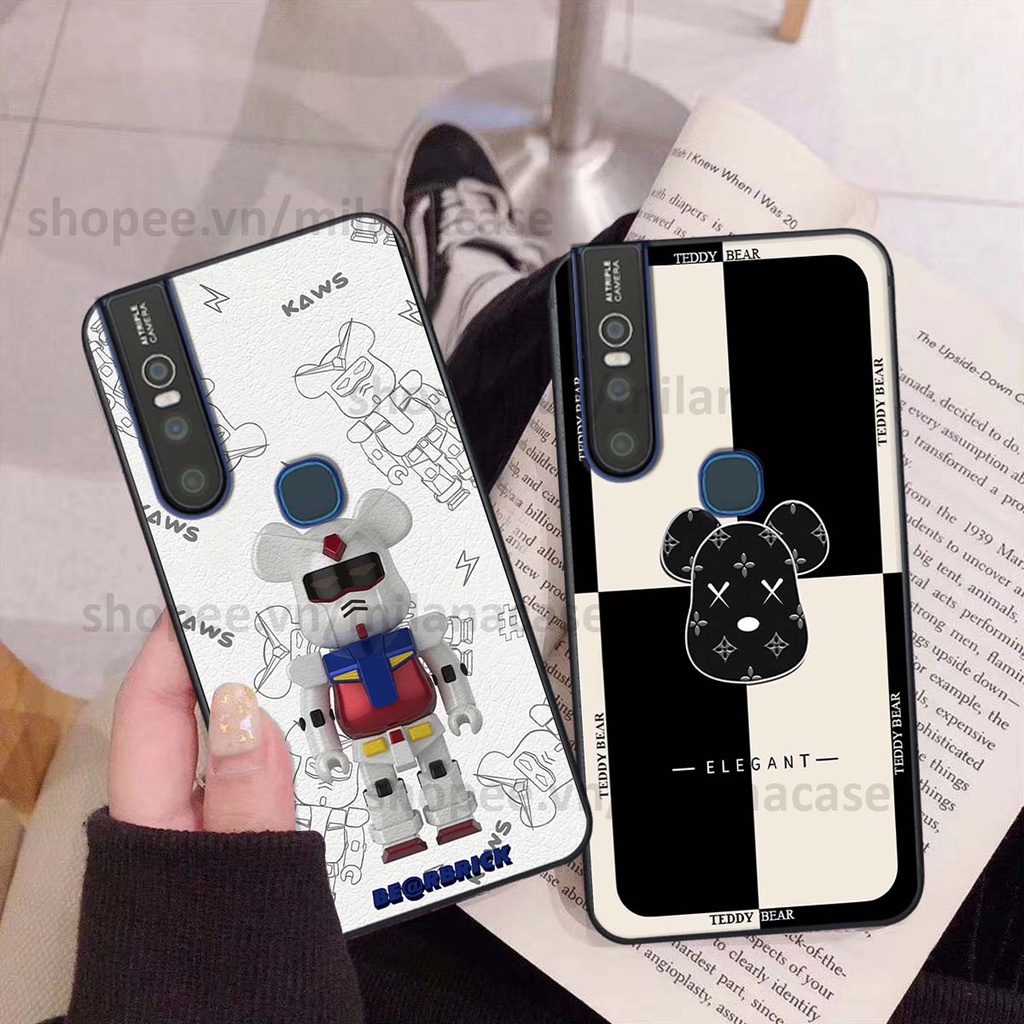 Ốp Vivo V15 / V15 Pro gấu be@rBrick gấu Teddy Kaws siêu đẹp, phong cách, cá tính