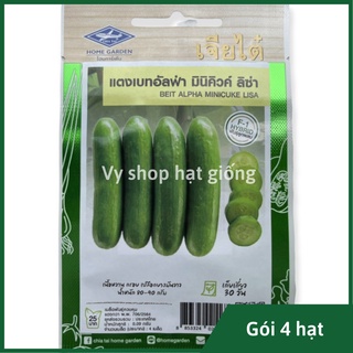 Hạt giống dưa chuột chùm tự thụ phấn (dưa leo chùm trơn ) gói 4-6 hạt nhập Thái Lan