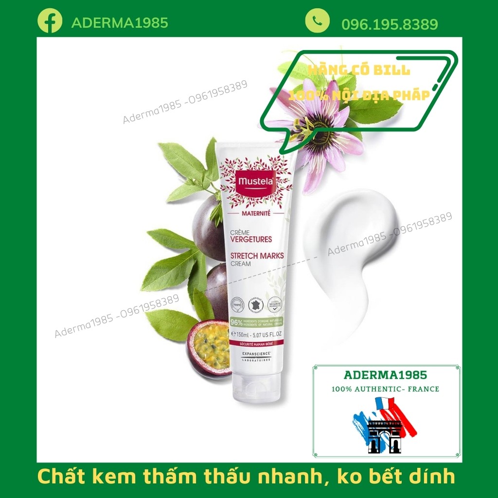 Kem Mustela Stretch Marks ngăn ngừa rạn da bụng, da mông khi mang bầu, hoặc sau sinh, tub 150ml