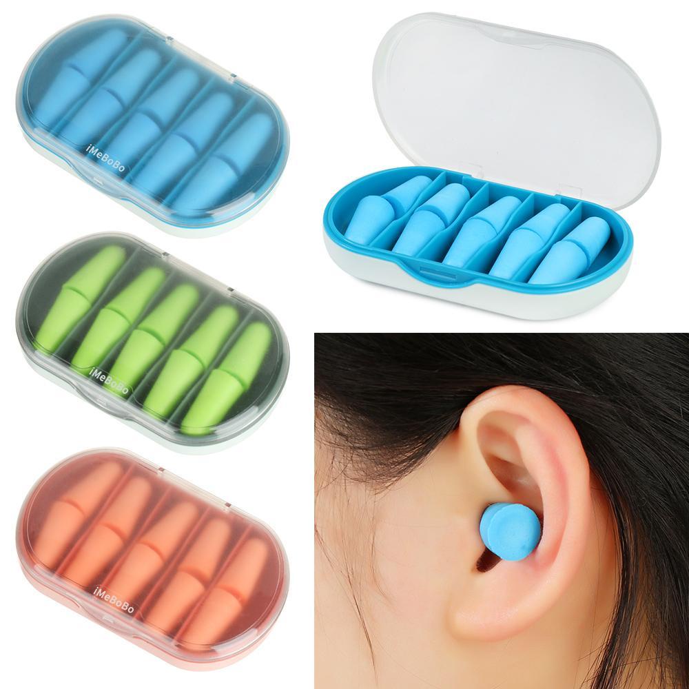 Bộ 4 / 10 Nút Bịt Tai Mềm Mại Thoải Mái Chống Ồn Tiện Dụng Mang Theo Du Lịch