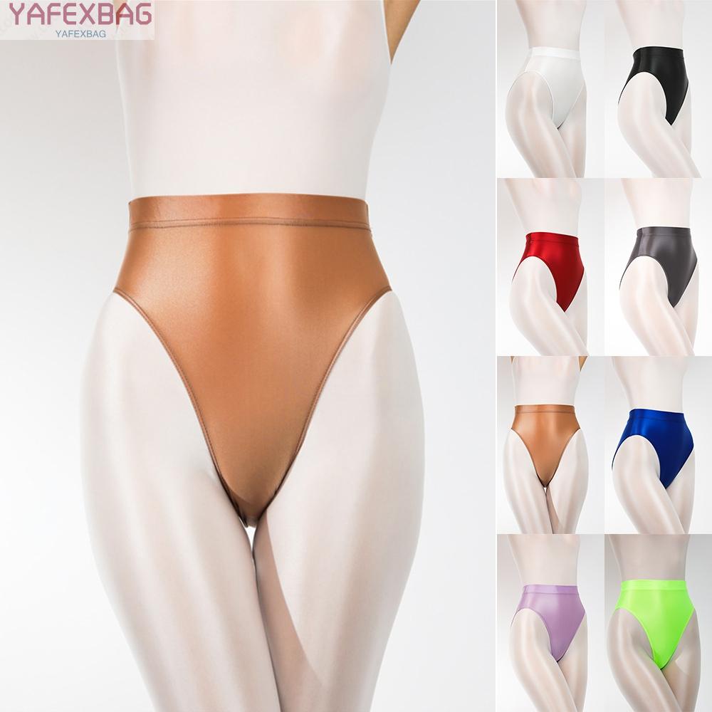 Leggings High Elasticity High Waist M-2XL Oil Shiny Sexy Silky Underwear