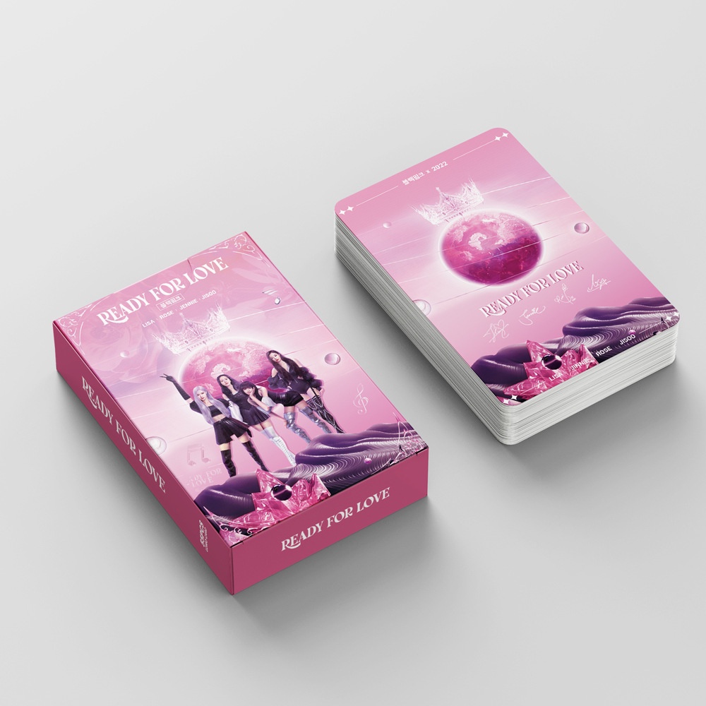 Hộp 55 ảnh thẻ BLACKPINK Album《Ready For Love》JENNIE Photocard Black Pink 2022 Season's ROSE LISA Solo Lomo Card