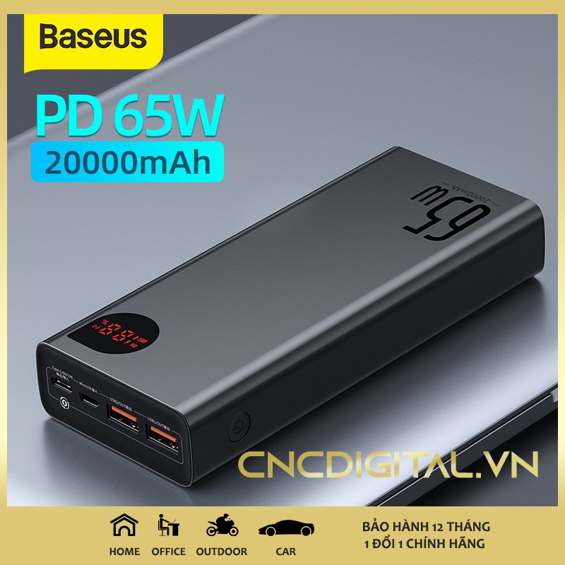 Pin dự phòng sạc nhanh Baseus Adaman 65W 22.5W 30000mAh 20000mAh 10000mAh cho các dòng smartphone cao cấp