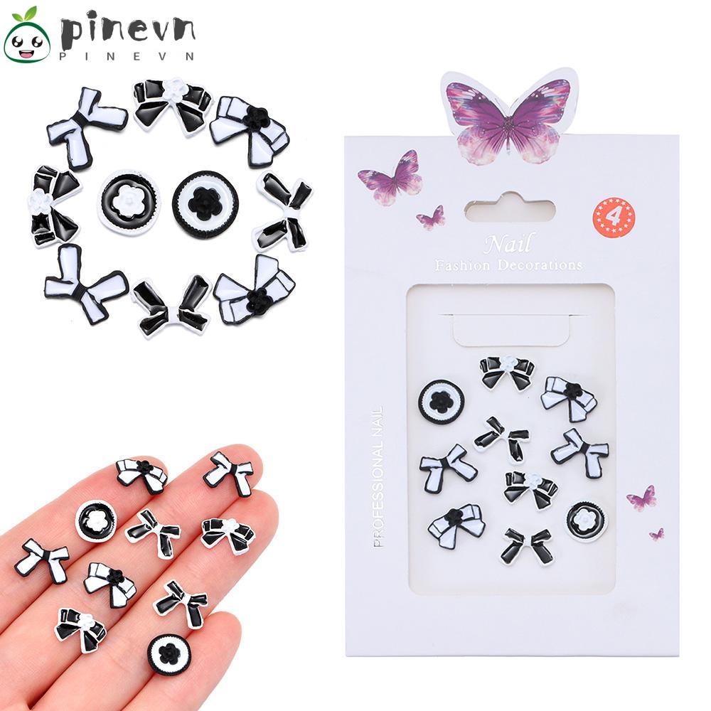 1 Túi Phụ Kiện Trang Trí Móng Tay Nghệ Thuật Phong Cách Nhật Bản Aurora Bằng Hợp Kim Kim Loại Đính Nơ Gấu Tình Yêu