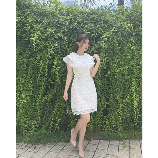 ĐẦM REN THIẾT KẾ CỔ BÈO