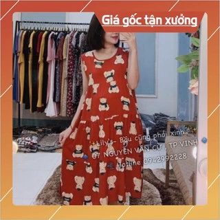 [Xả kho]Váy lanh bầu siêu mát, mềm, mịn💕 from rộng bầu bí thỏa mái ngày nóng💕free size dưới 70kg