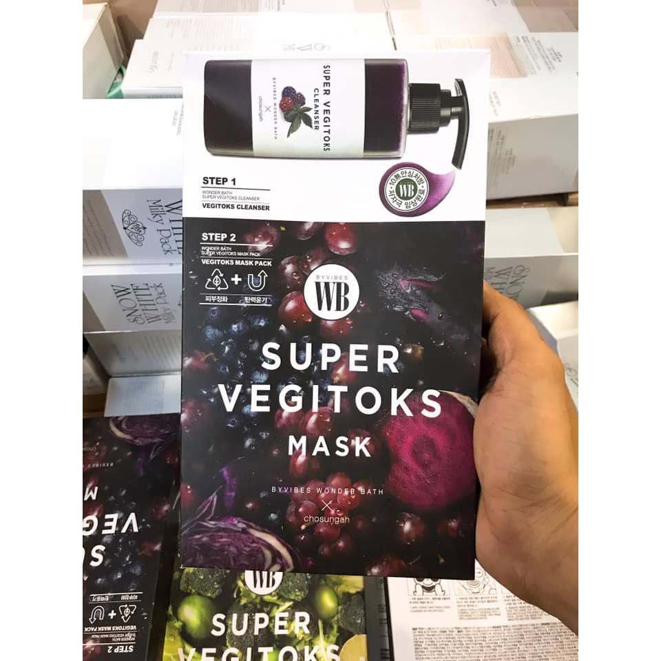 Mặt nạ thải độc dưỡng da rau củ Super Vegitoks Mask Hàn Quốc