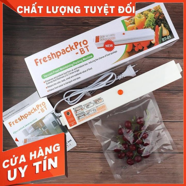 máy hút chân không, máy hút chân không thực phẩm mini kiêm hàn miệng túi