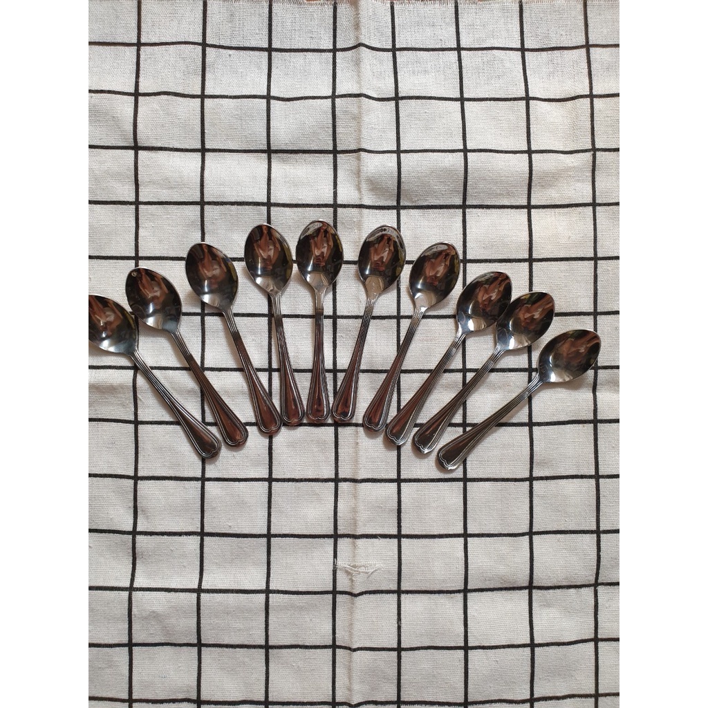 Bộ 5c Thìa Cafe Tim, Inox 304 Hàng Xịn Dùng Nhà Hàng, Quán Kem, Gia Đình KT: 12x2.8cm (ảnh thật)