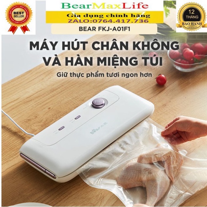 Máy hút chân không mini thực phẩm hàn miệng túi Bear FKJ-A01F1 (FKJ-B01B1)