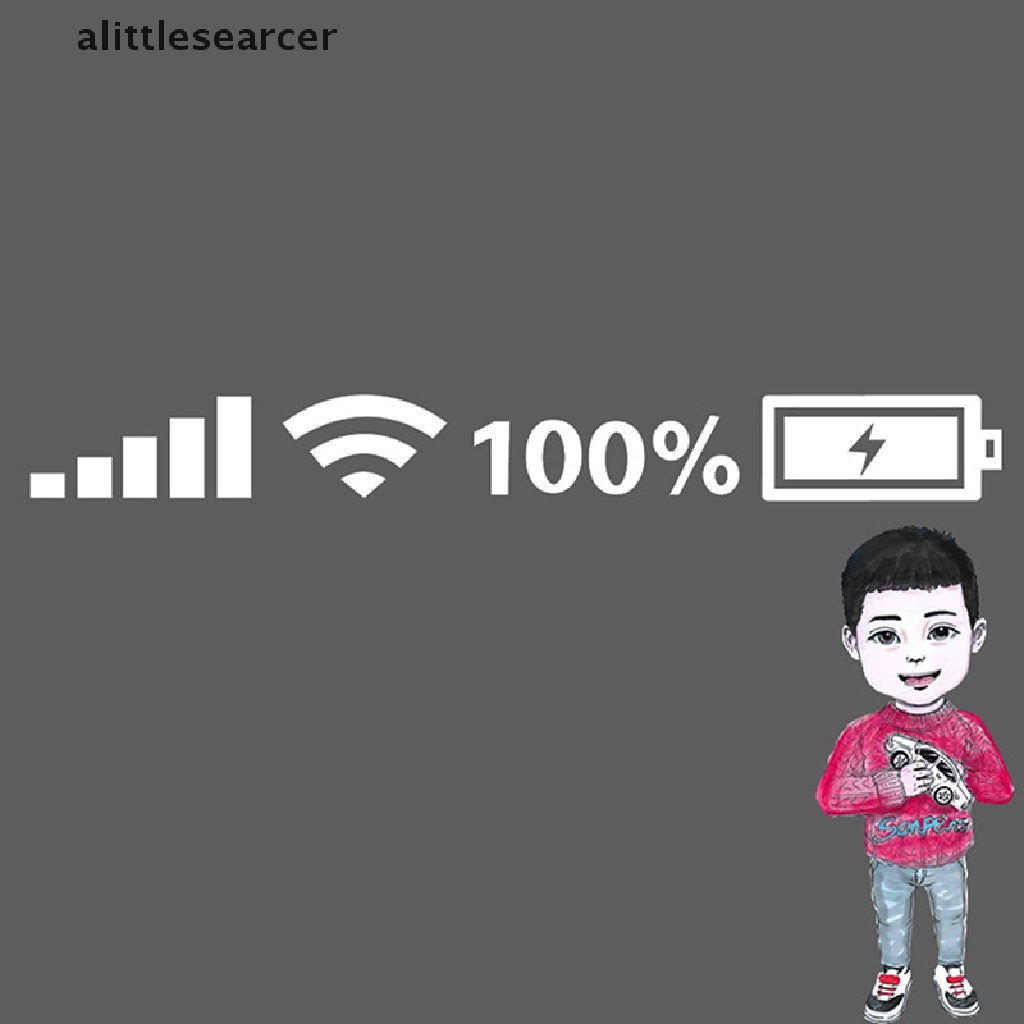 Sticker Pvc Dán Kính Chắn Gió Xe Hơi In Dấu Mức Pin Wifi