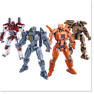 Lắp ráp Mô hình anh hùng mech Sluban 0726 Pacific Rim uprising  Gipsy Avenger Saber athena Bracer phoenix Guardian Bravo