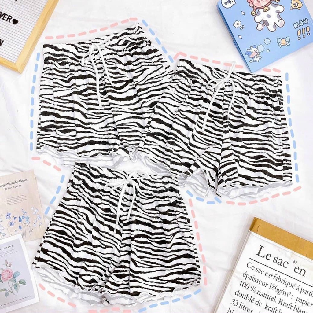 Quần Đùi Nữ Thái Họa Tiết Chân Bèo Chất Thun Mát - Quần Short Nữ Mặc Ở Nhà Siêu Thoáng Mát | BigBuy360 - bigbuy360.vn