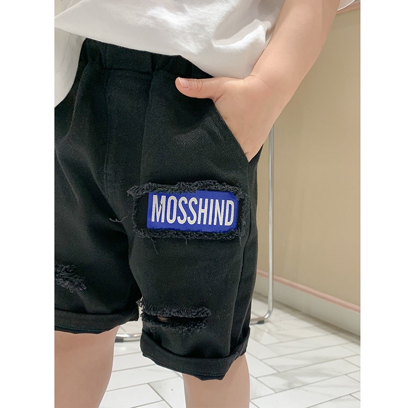 Quần Short Cotton Mỏng Dáng Rộng In Chữ Thời Trang Mùa Hè Hàn Quốc Mới Cho Bé Trai