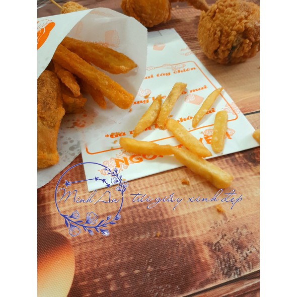 100 Túi Giấy Đựng Gà Rán, Khoai Lắc, Hamburger...Giấy Thực Phẩm kraft 50gms | BigBuy360 - bigbuy360.vn