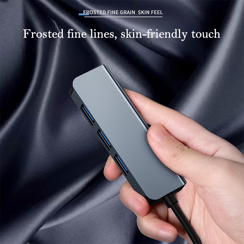 Bộ Chia Cổng USB Type C 4 Trong 1 Với Đầu Đọc Type-C Cho Macbook Pro Air 13 inch M2 M1 Pro 15 16