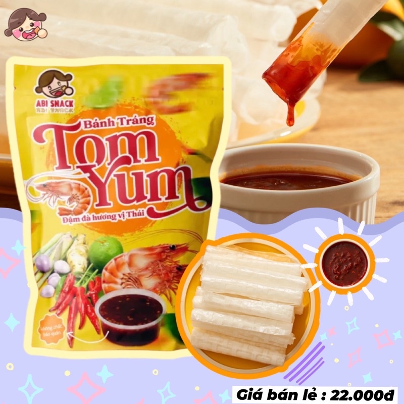 [ ABI SNACK ] BÁNH TRÁNG VỊ TOMYUM ABI SNACK