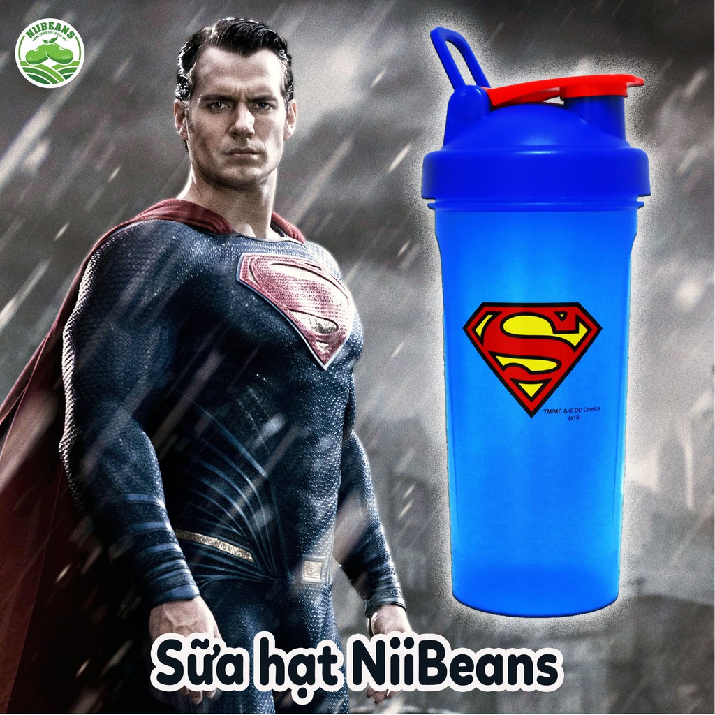 Bình lắc đựng nước thể thao Shaker Siêu Anh Hùng 1 ngăn 700ml