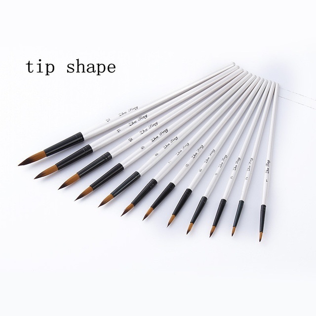 Set 12 Cọ Vẽ Màu Nước Chuyên Nghiệp