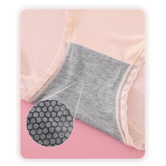 [SIZE 40-75KG] Quần lót bầu su may viền cạp chéo thông hơi kháng khuẩn có lót trắng theo dõi chất nhày quần co dãn