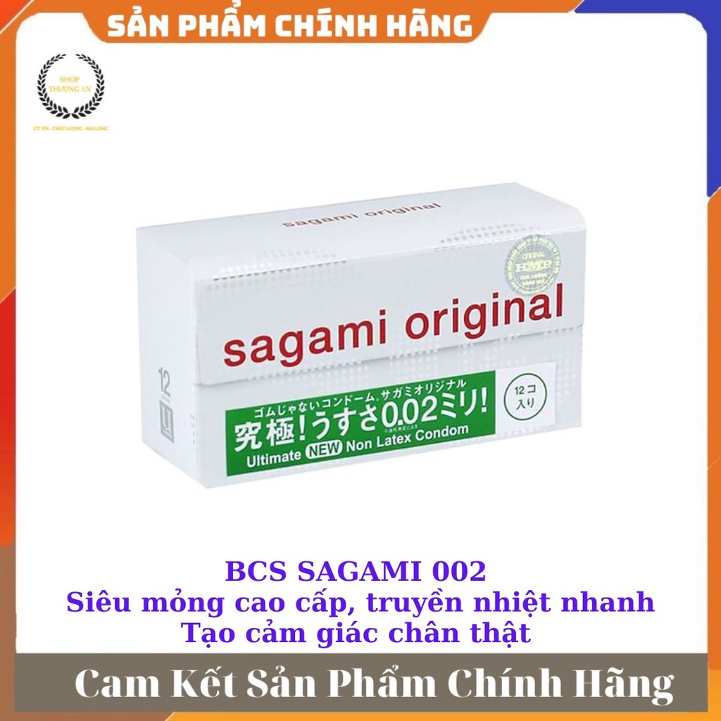 [ GIÁ SỈ ] - Bao cao su Sagami Original 0.02, siêu mỏng chỉ 0.02 mm, truyền nhiệt nhanh, cho cảm giác chân thật