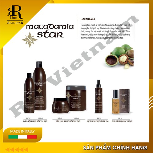 [Chính hãng] Dầu Hấp MACADAMIA STAR Chăm Sóc, Phục Hồi, Tái Tạo Tóc Sau 1 Lần Gội 500ml/Hủ