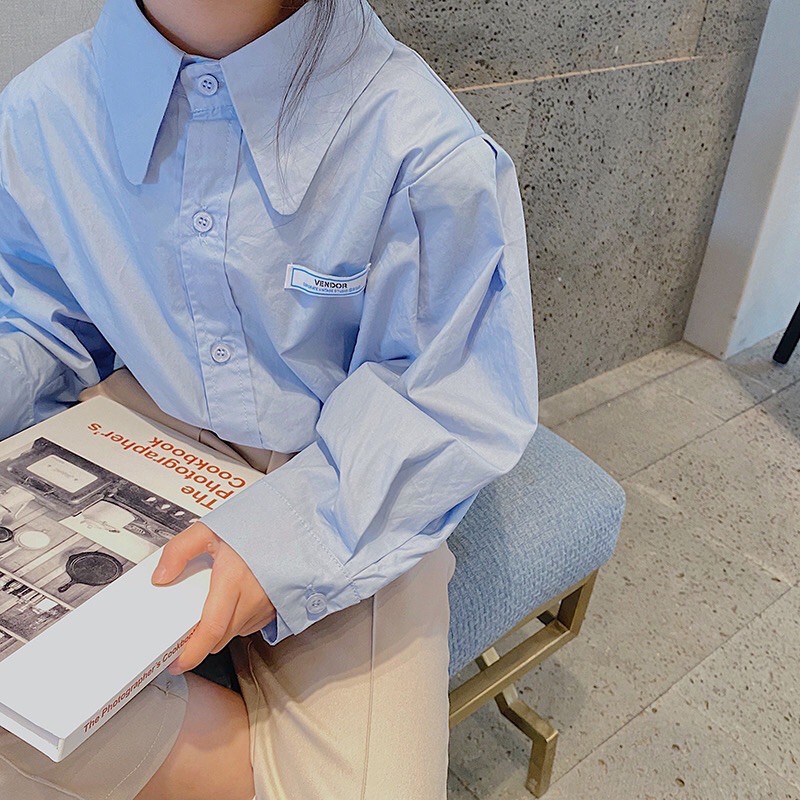Áo sơ mi cao cấp cho bé gái phong cách Vintage_Hàng tuyển chọn cao cấp A2