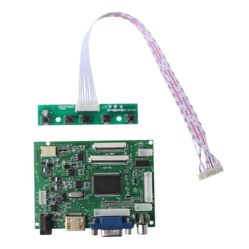 1 Bộ Bảng Mạch Điều Khiển VGA 2AV 40 / 50 Pins Dành Cho Raspberry PI 3 EJ101IA-01G 8 Bit IPS LCD