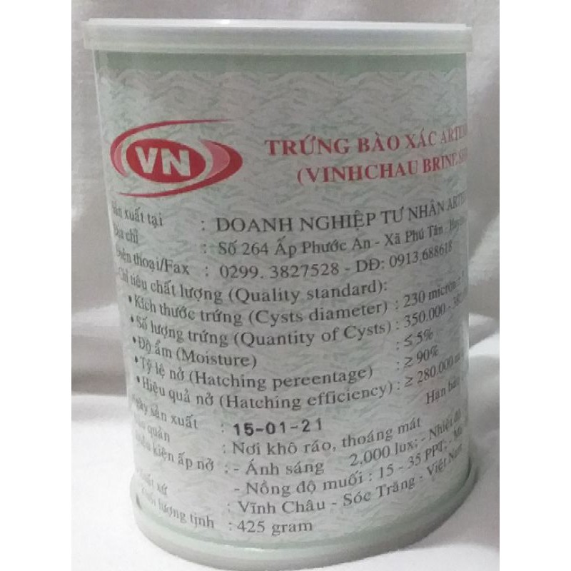 TRỨNG ARTEMIA VĨNH CHÂU(10g-30g)