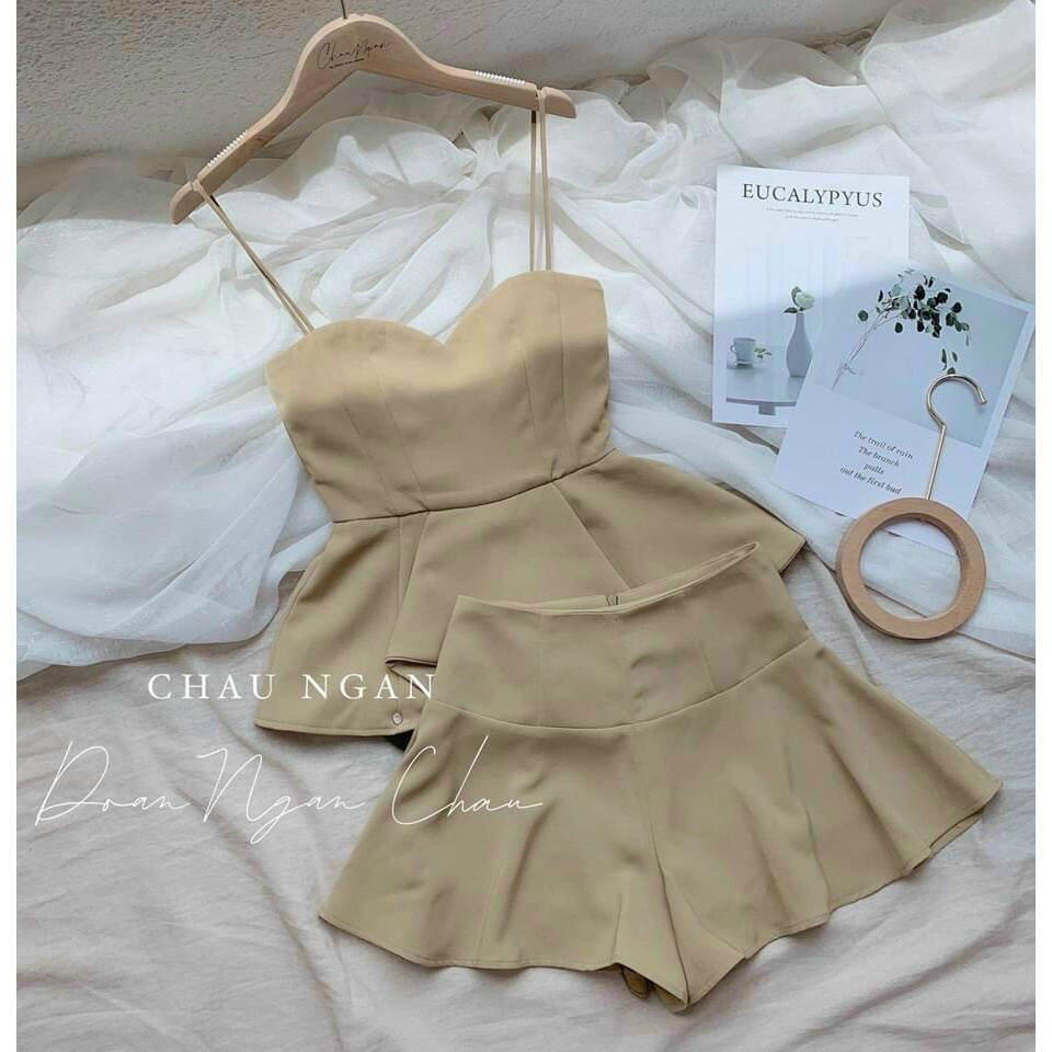 Sét áo 2 dây kèm váy siêu xinh