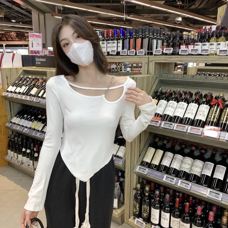 Áo Thun Dài Tay Ôm Dáng Phong Cách Hàn Quốc Thời Trang Mùa Xuân Mới Cho Nữ