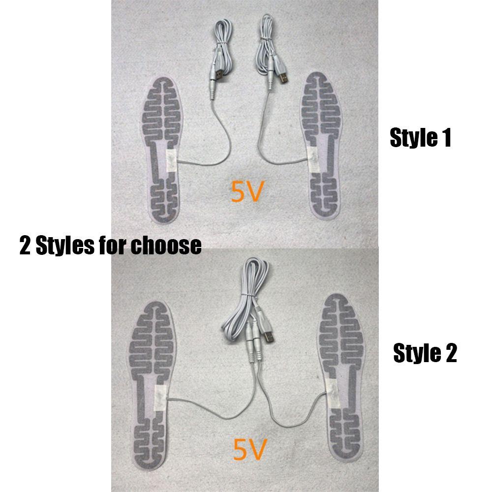 MYRONGVN 1 Cặp Đế Lót Giày Giữ Ấm Chân Chống Thấm Nước Cổng USB 5V 2A