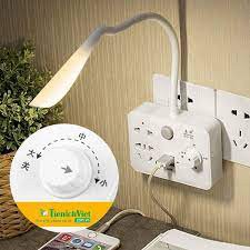 Ổ cắm điện đa năng 3 trong 1 kiêm đèn ngủ và kiêm cổng USB tiện lợi