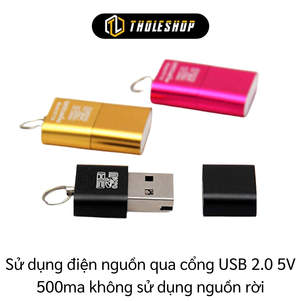 Đầu Đọc Thẻ Nhớ - Đầu Đọc Thẻ Nhớ USB 2.0 Mini, Tốc Độ Truy Cập Lên Tới 480Mbps 7282