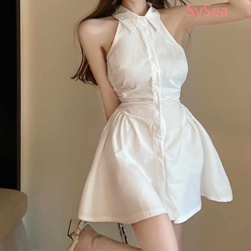 Đầm Màu Sắc Trơn Thời Trang Mùa Hè Hàn Quốc Dành Cho Nữ