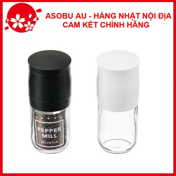 Lọ xay tiêu thủy tinh (nắp đen, trắng) NỘI ĐỊA NHẬT BẢN