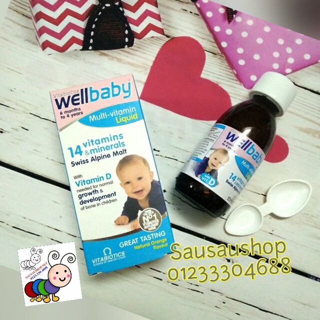 [SIÊU GIÁ] Vitamin Wellbaby 150ml, 6M-4 tuổi (MẪU MỚI)