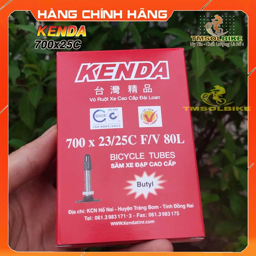 Săm Ruột Xe Đạp KENDA 700x25C  FV80L Van Gạo Van Xe Đạp Dài 80mm