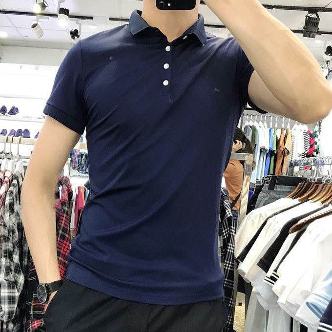 Áo phông nam trơn cổ bẻ, áo thun nam ngắn tay cao cấp | BigBuy360 - bigbuy360.vn