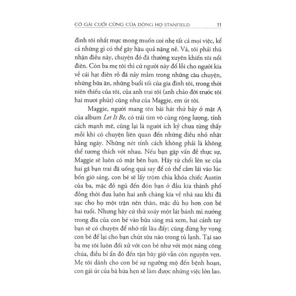 Sách Ngôn Tình - Cô Gái Cuối Cùng Của Dòng Họ Stanfield [Nhã Nam]