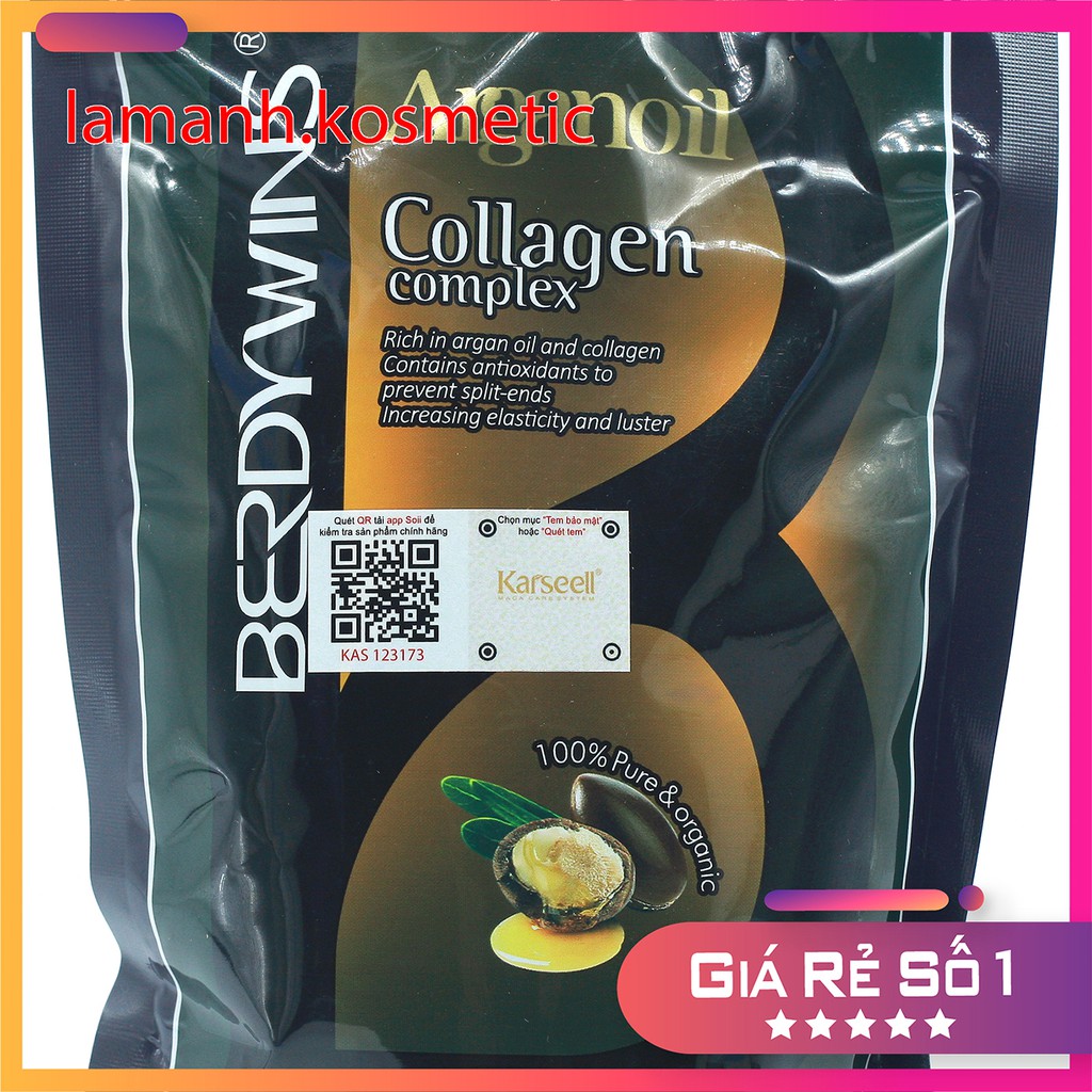 Ủ toc collagen phục hồi tóc kem ủ hấp tóc BERDYWINS ủ tóc tại nhà hiệu quả hũ – túi 500ml