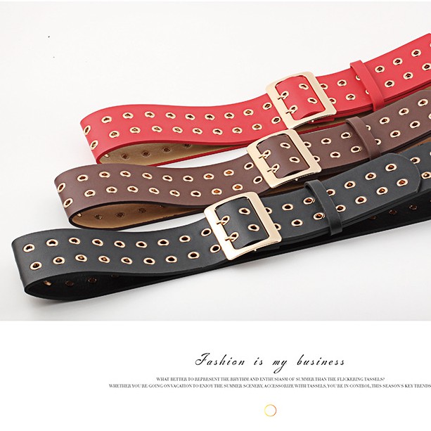 Đai váy bản to nhiều lỗ Bản 6.3cm