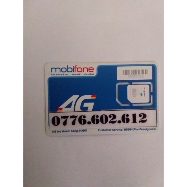 Sim mobiphone số dễ nhớ giá rẻ - đăng kí được gói C90 - 0776 602 612
