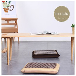 Gối Đệm Lót Ghế Ngồi Cao Su Non Cao Cấp Mắt Trúc Thoáng Mát GLM-01